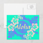 Aloha Hibiskus Postkarte (Vorne/Hinten)