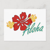 Aloha Hibiskus Postkarte (Vorderseite)