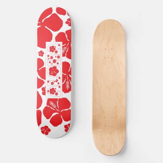 Aloha Hibiskus Skateboard (Vorderseite)