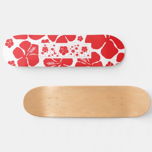 Aloha Hibiskus Skateboard (Horizontal)