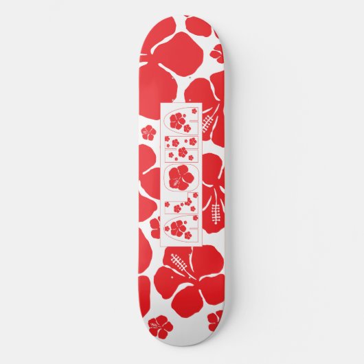 Aloha Hibiskus Skateboard (Vorderseite)