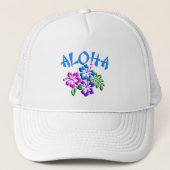 Aloha Hibiskus T - Shirt Logo Truckerkappe (Vorderseite)
