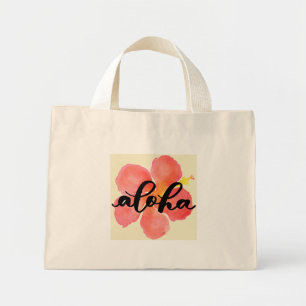 Aloha Hibiskus Tote Bag Mini Stoffbeutel