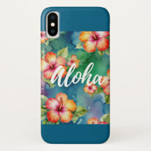Aloha Hibiskus Tropenfarben-Blumendesign