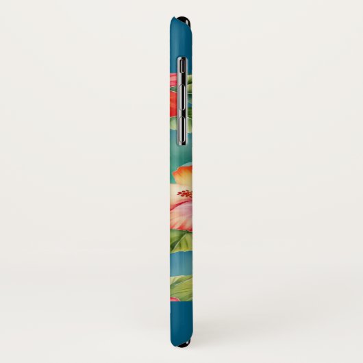 Aloha Hibiskus Tropenfarben-Blumendesign Case-Mate iPhone Hülle (Hinten/Links)