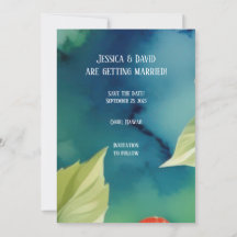 Aloha Hibiskus Tropical Watercolor Floral Wedding