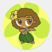 "Aloha Honeys" Aufkleber in gelb (Vorderseite)