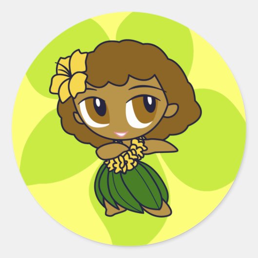 "Aloha Honeys" Aufkleber in gelb (Vorderseite)