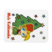 Aloha Honeys Christmas Blond Hula Girl Magnet (Horizontal)
