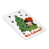 Aloha Honeys Christmas Hawaiian Hula Girl Magnet (Rechte Seite)
