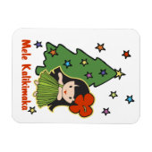 Aloha Honeys Christmas Hawaiian Hula Girl Magnet (Horizontal)