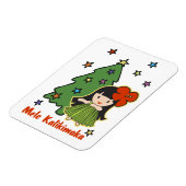 Aloha Honeys Christmas Hawaiian Hula Girl Magnet (Linke Seite)