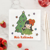 Aloha Honeys Christmas Hawaiian Hula Girl Serviette (Beispiel)