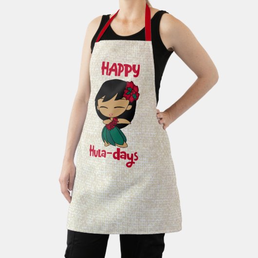 Aloha Honeys Christmas Holiday Hula Girl Schürze (InSitu)