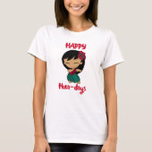 Aloha Honeys Christmas Holiday Hula Girl T-Shirt (Vorderseite)