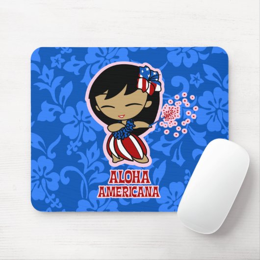 Aloha Honeys Firecracker Hula Girl Mousepads (Mit Mouse)