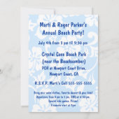 Aloha Honeys Hawaiian Beach Patriotische Einladung (Rückseite)