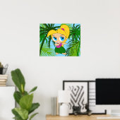 Aloha Honeys Hawaiian Blond Hula Girl Poster (Heimbüro)