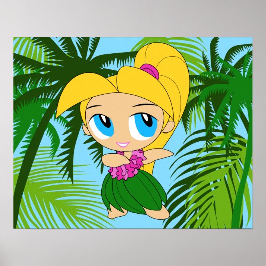 Aloha Honeys Hawaiian Blond Hula Girl Poster (Vorne)