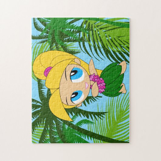 Aloha Honeys Hawaiian Blond Hula Girl Puzzle (Vertikal)