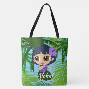 Aloha Honeys Hawaiian Hula Girl Beach Bag Tasche