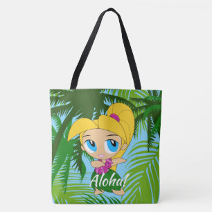 Aloha Honeys Hawaiian Hula Girl Beach Bag Tasche