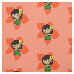 Aloha Honeys Hawaiian Hula Girl Hibiskus Stoff