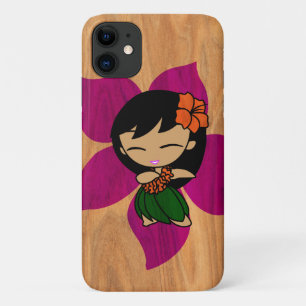 Aloha Honeys Hawaiian Hula Girl Imitats Wood Viole Case-Mate iPhone Hülle