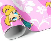 Aloha Honeys Hawaiian Hula Girl Wrapping Paper Geschenkpapier (Rolleneckpunkt)