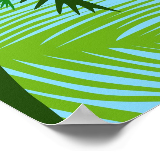 Aloha Honeys Hawaiian Orange Hibiskus Hula Girl Poster (Ecke)