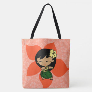 Aloha Honeys Hawaiian Papaya Hula Girl Beach Bag Tasche