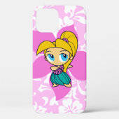 Aloha Honeys Hawaiian Pareau Hula Girl Case-Mate iPhone Hülle (Rückseite)