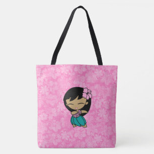 Aloha Honeys Hawaiian Pink Hula Girl Beach Bag Tasche