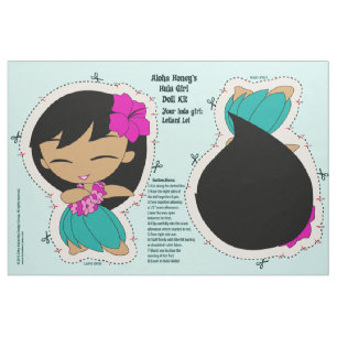 Aloha Honeys Hula Girl Doll Kit und Muster Stoff