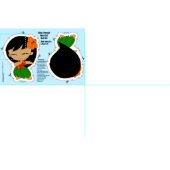 Aloha Honeys Hula Girl Doll Kit und Muster Stoff (Kachel)
