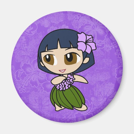 Aloha Honeys Hula Girl Hibisken Magnete Magnet (Vorne)
