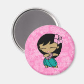 Aloha Honeys Hula Girl Hibisken Magnete Magnet (Vorderseite/Rückseite)