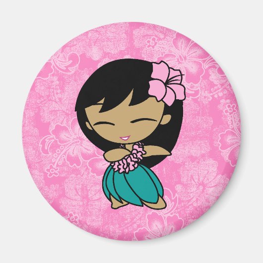 Aloha Honeys Hula Girl Hibisken Magnete Magnet (Vorne)