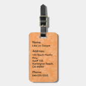 Aloha Honeys Hula Girl Hibiskus Gepäckanhänger (Vorderseite vertikal)