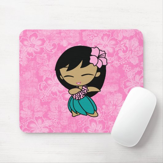 Aloha Honeys Hula Girl Hibiskus Mousepads (Mit Mouse)