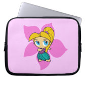 Aloha Honeys Hula Girl Hibiskus Neoprene Laptopschutzhülle (Vorderseite)
