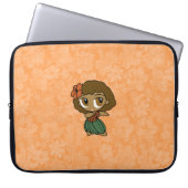 Aloha Honeys Hula Girl Hibiskus Neoprene Laptopschutzhülle (Vorderseite)