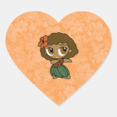 Aloha Honeys Hula Girl Hibiskus Stickers (Vorderseite)