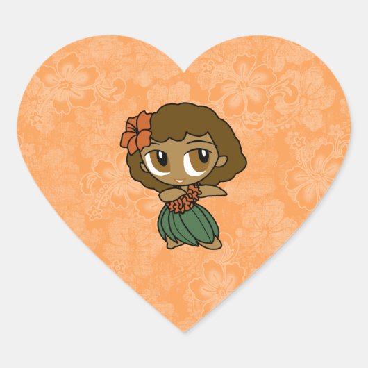 Aloha Honeys Hula Girl Hibiskus Stickers (Vorderseite)