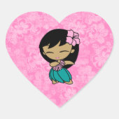 Aloha Honeys Hula Girl Hibiskus Stickers (Vorderseite)