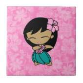 Aloha Honeys Hula Girl Hibiskus Tile Trivets Fliese (Vorderseite)