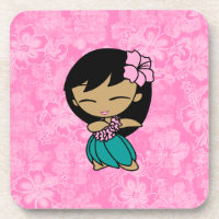 Aloha Honeys Hula Girl Hibiskus Untersetzer