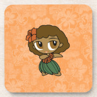 Aloha Honeys Hula Girl Hibiskus Untersetzer