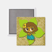 Aloha Honeys Hula Girl Mags Magnet (Vorderseite/Rückseite)