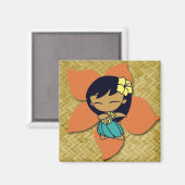 Aloha Honeys Hula Girl Mags Magnet (Vorderseite/Rückseite)